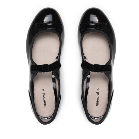 Mayoral Other - Mayoral Glossy Black Dress Shoes with Bow